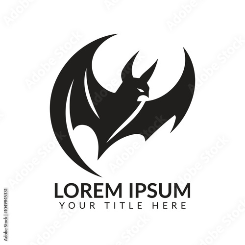 Vector bat open wings flying concept elements logo icon illustration