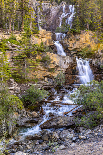 Tangle Falls in Jasper National Park, Alberta, Canada