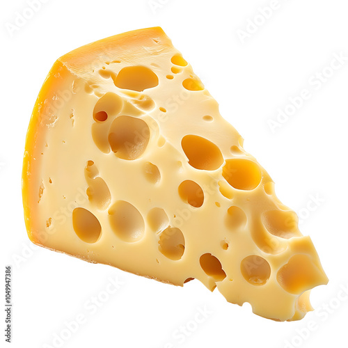 Gruyre Cheese on Plain White Background photo