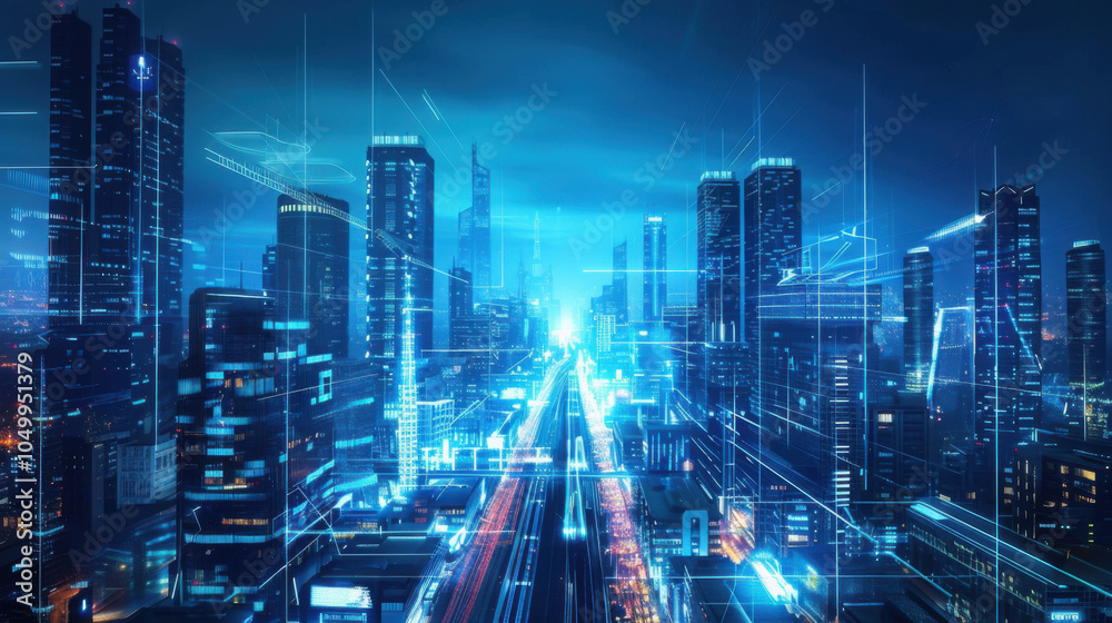 Obraz premium futuristic city