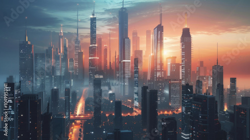 Wallpaper Mural futuristic city Torontodigital.ca