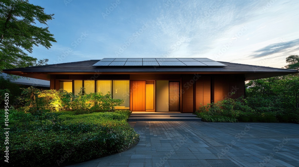 Modern Solar Powered House with Contemporary Design Modern Solar Powered House with Contemporary Design