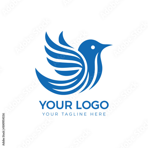 Bird Logo Vector Illustrations. Vector Bird Simple Logo photo