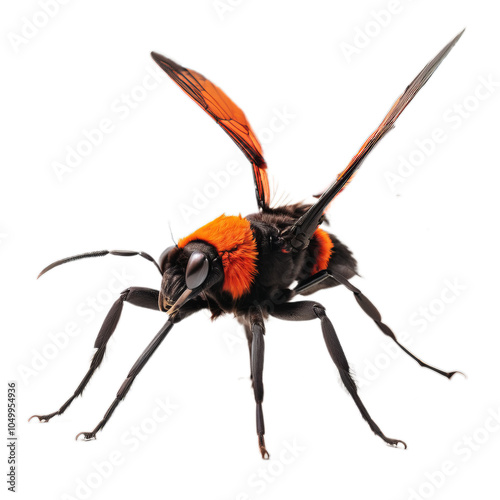 Tarantula Hawk on white background photo