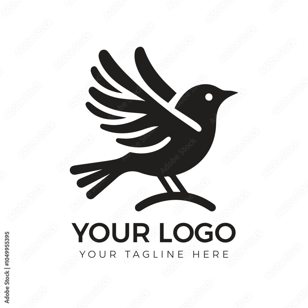 Fototapeta premium Bird Logo Vector Illustrations. Vector Bird Simple Logo