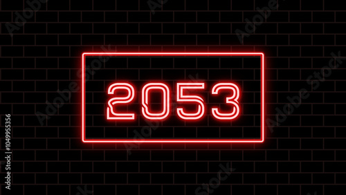 2053年のネオン文字