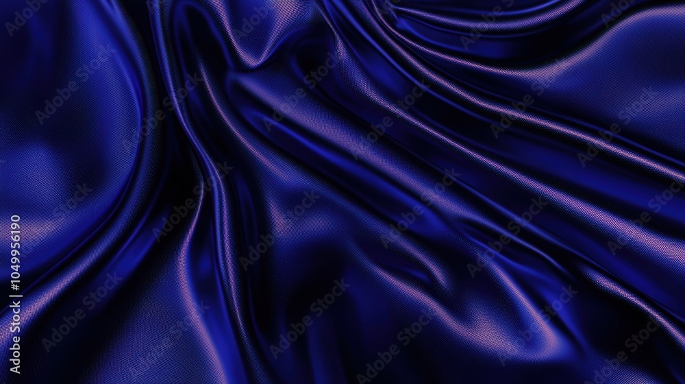 Obraz premium A blue fabric with a shiny texture