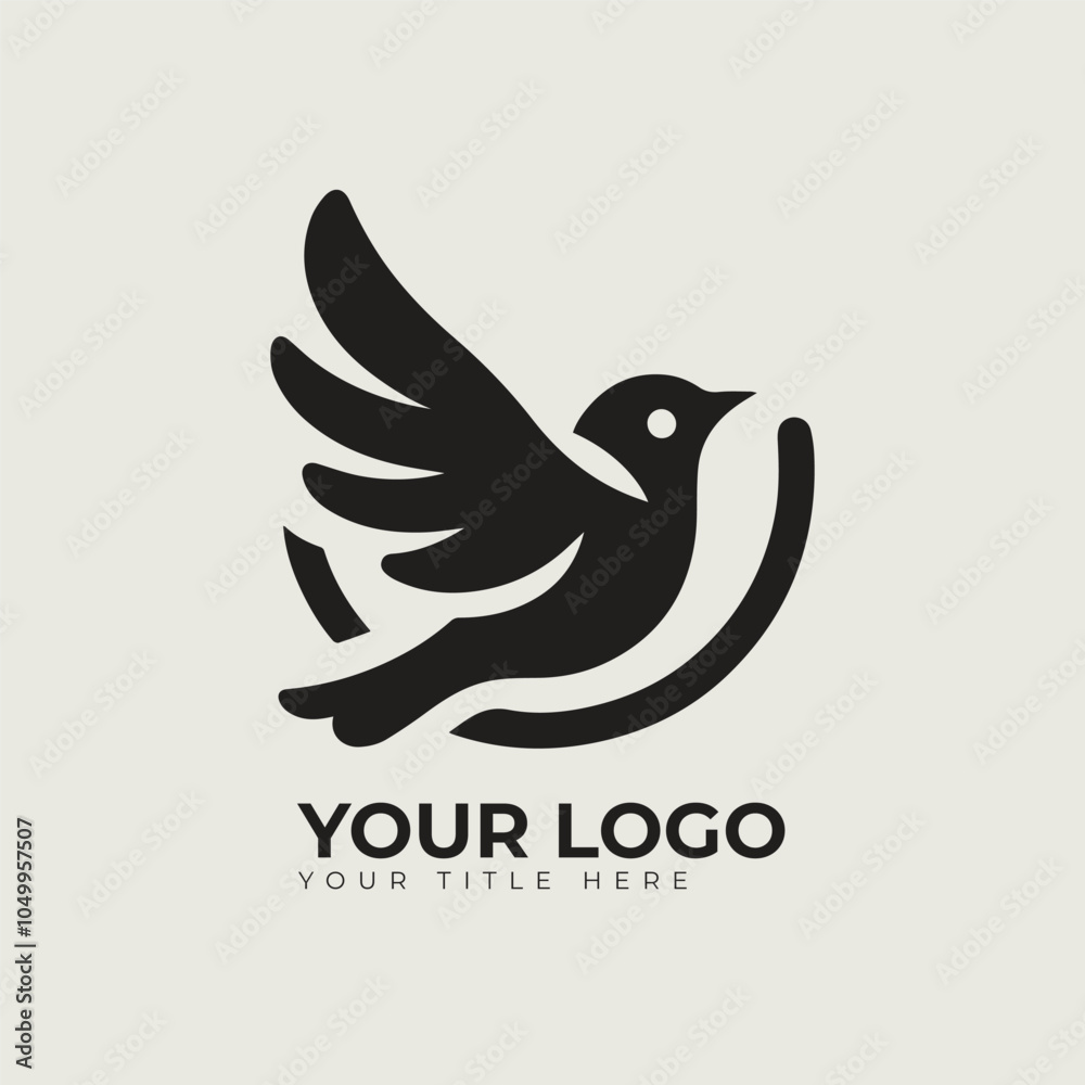Obraz premium Bird Logo Vector Illustrations. Vector Bird Simple Logo