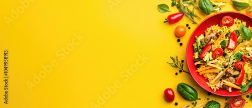 Vibrant Restaurant Promotional Banner Design photo