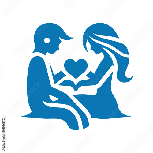 Couple vector illustration. Romantic Couple Silhouette Vector