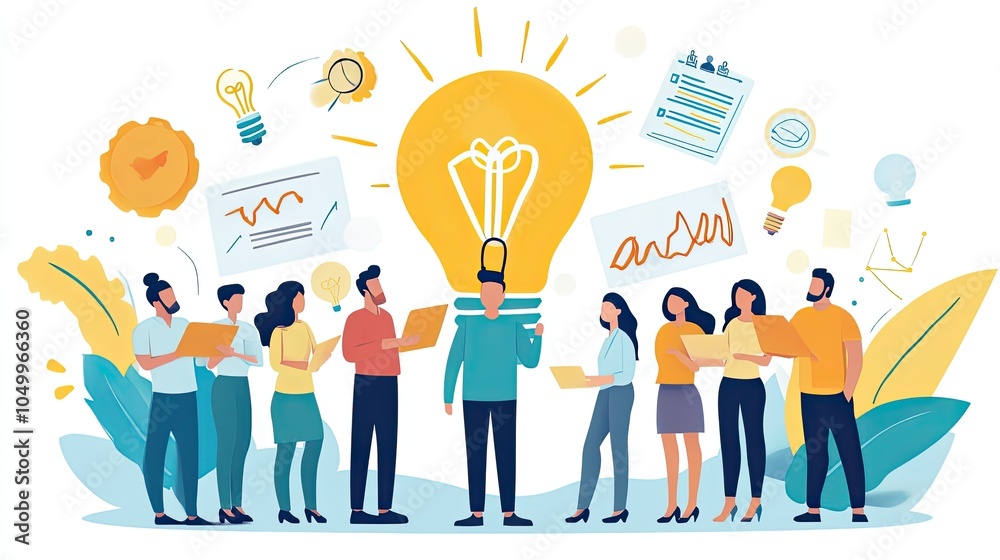 Light Bulb Inspiration Or Idea In Business, Generative AI Light Bulb Inspiration Or Idea In Business, Generative AI