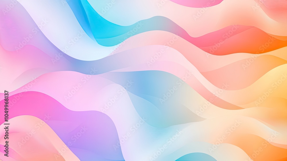 Obraz premium Soft Pastel Abstract Waves for Background Use