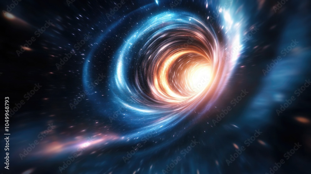 Obraz premium Cosmic Journey into a Black Hole Event Horizon