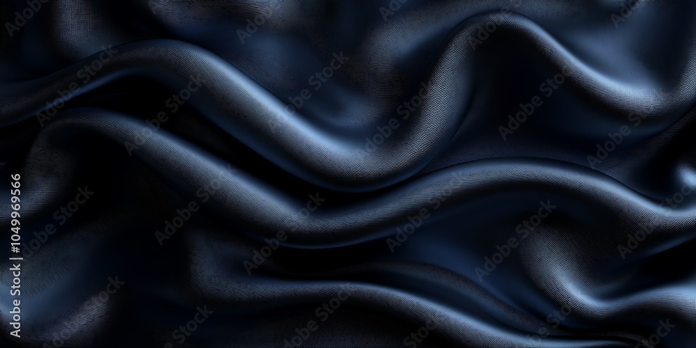 Obraz premium Smooth, dark fabric with elegant, flowing textures.