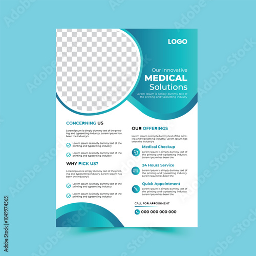 Medical healthcare flyer social media design and medical poster Instagram web promotional banner template
