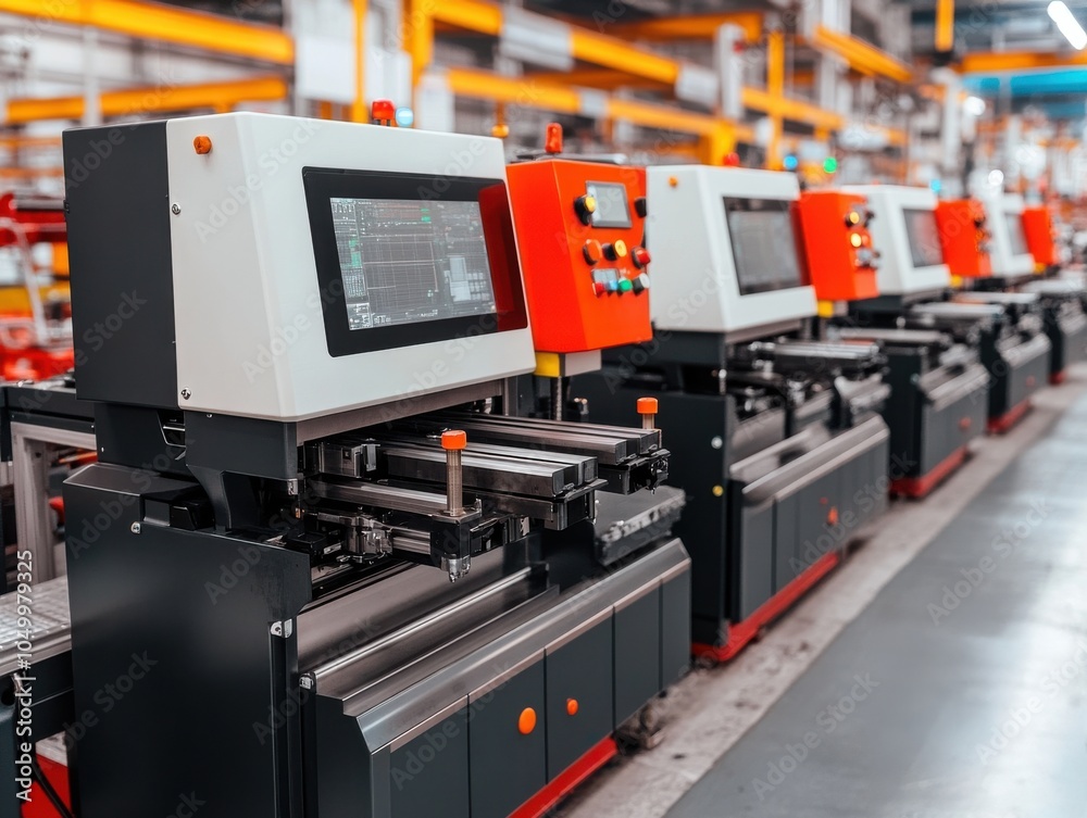 Modern High-Tech Factory Equipment in Operation Modern High-Tech Factory Equipment in Operation