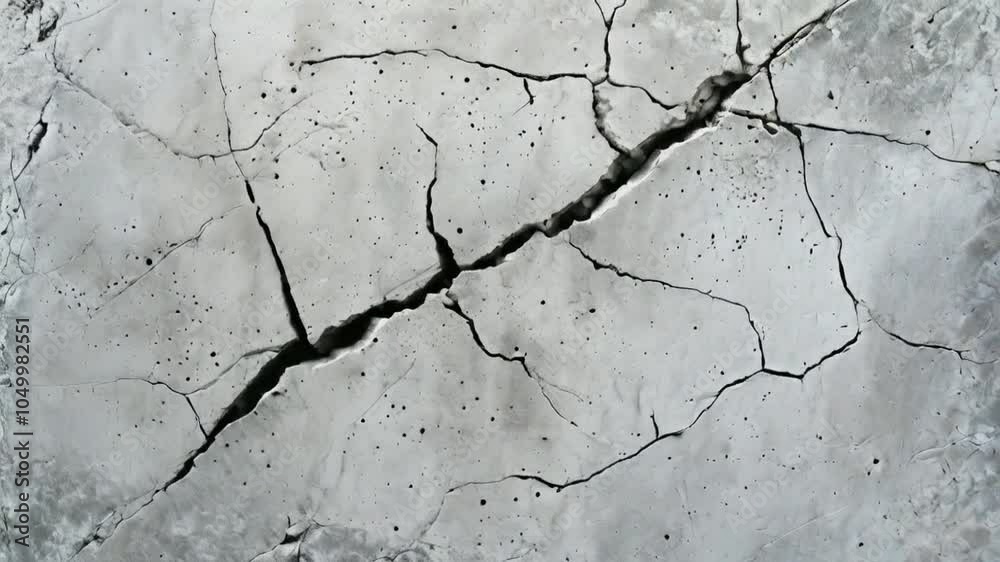 A close-up view of cracked concrete, showcasing texture and structural damage. A close-up view of cracked concrete, showcasing texture and structural damage.