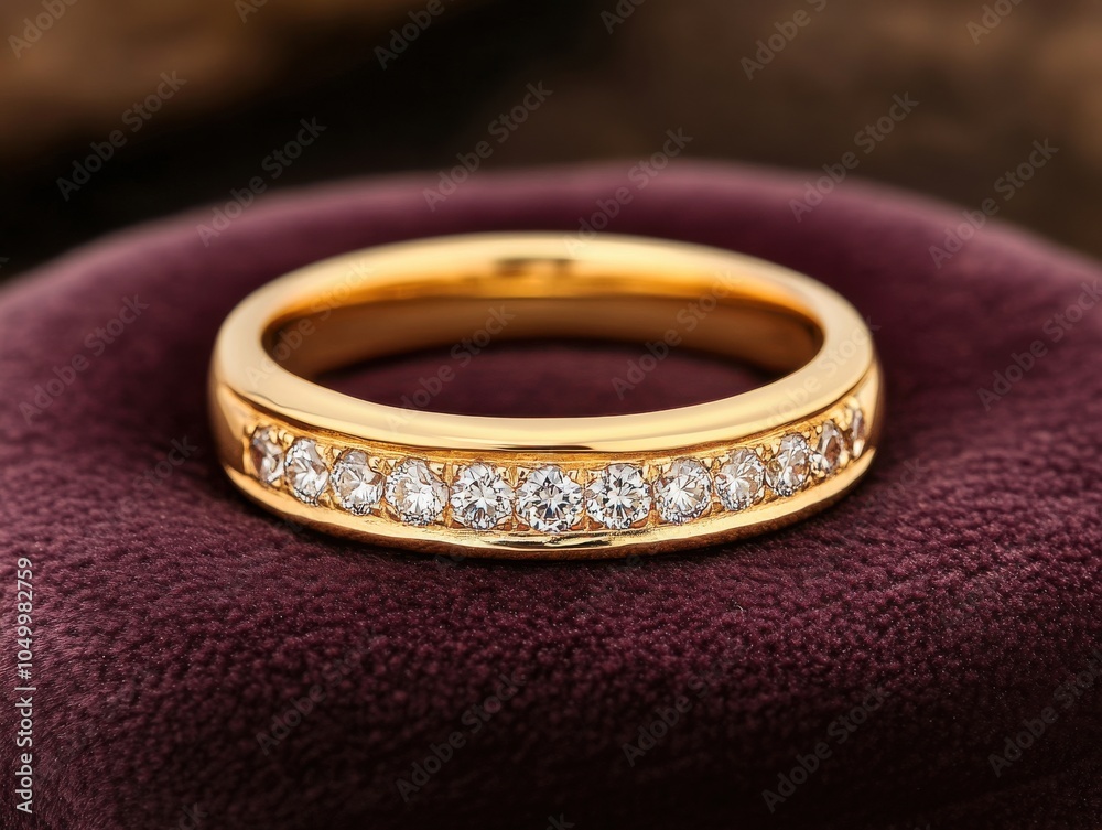 Elegant Gold Ring with Diamond Accents Elegant Gold Ring with Diamond Accents