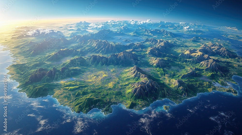 Vast Terrain Panoramic Mountain Landscape Vast Terrain Panoramic Mountain Landscape