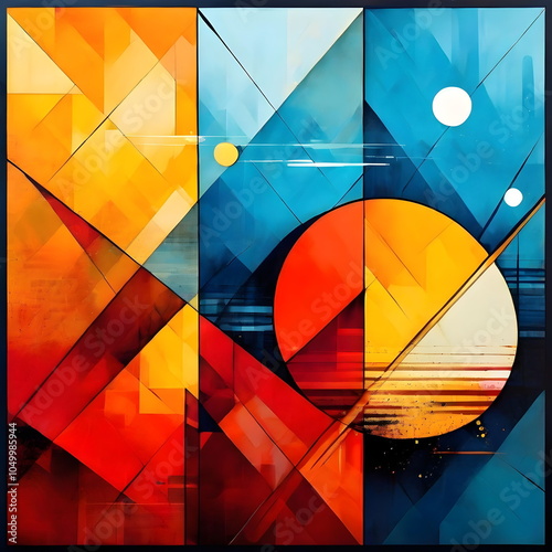 abstract geometric background with autmn