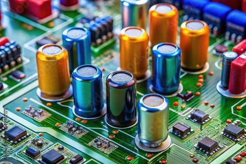 High-quality capacitors enhance performance in printed circuit boards, optimizing electronics and circuit design for improved reliability and efficiency in various applications. Reliability is key. photo