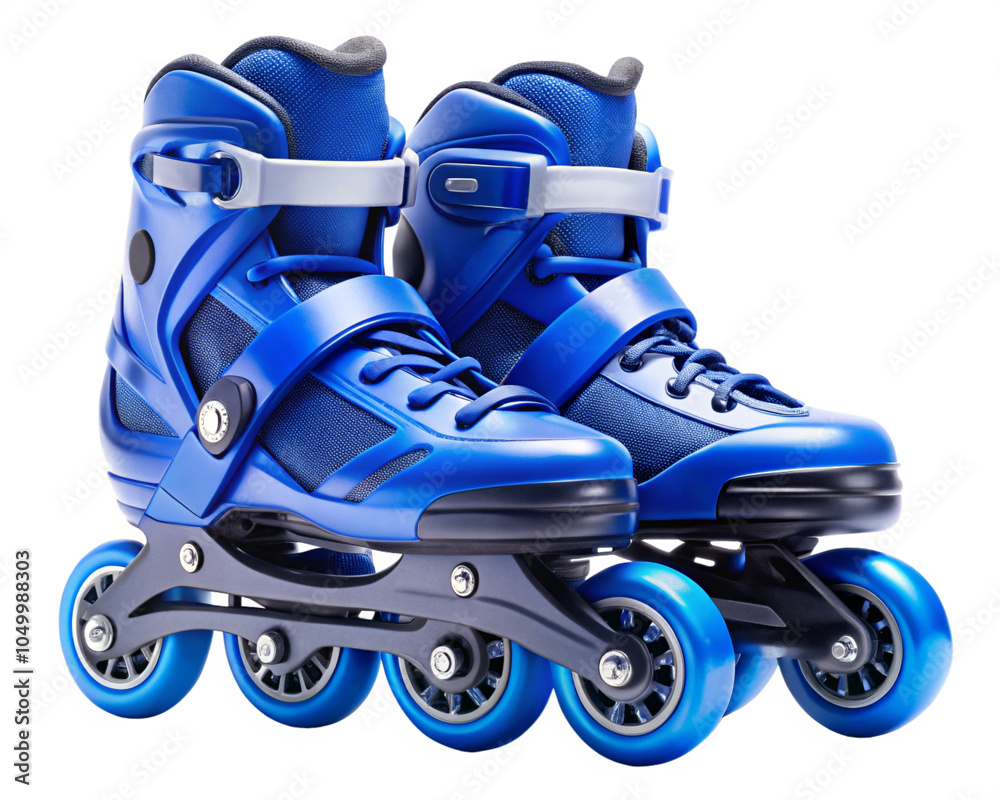 Blue Rollerblade isolated on white or transparent background Blue Rollerblade isolated on white or transparent background