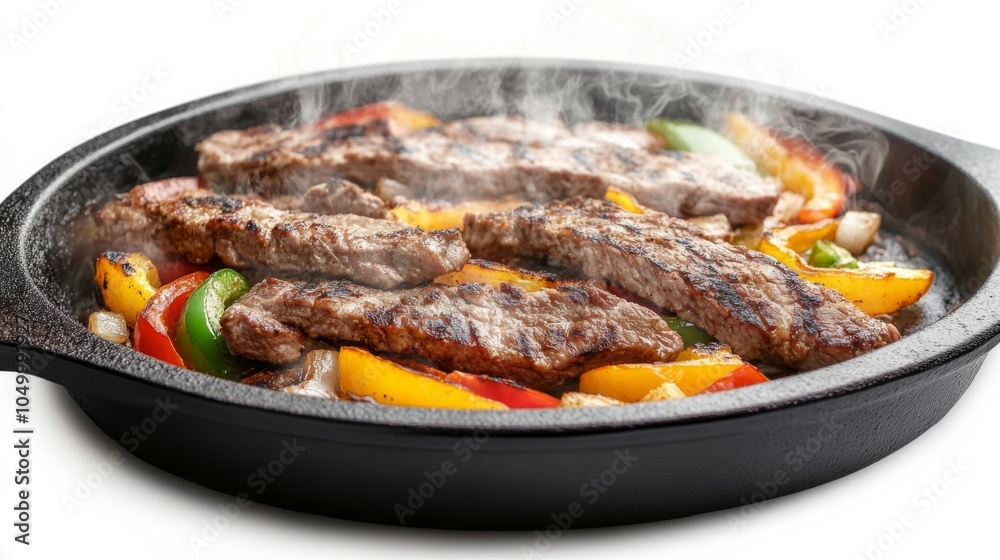 Delicious Fajitas on a Sizzling Platter Delicious Fajitas on a Sizzling Platter