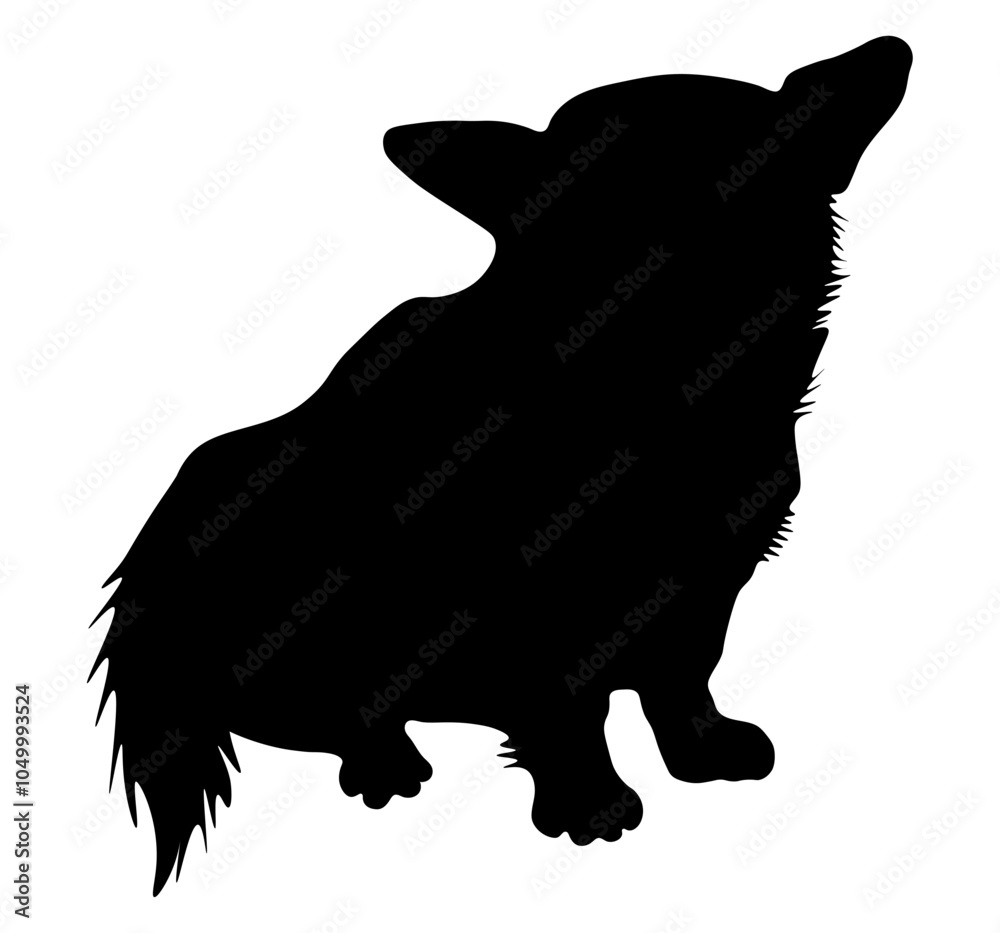 Dog, black silhouette. Vector illustration Dog, black silhouette. Vector illustration