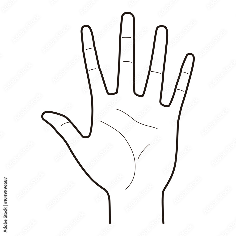 Open Palm Hand Outline Vector
Open Palm Hand Outline Vector