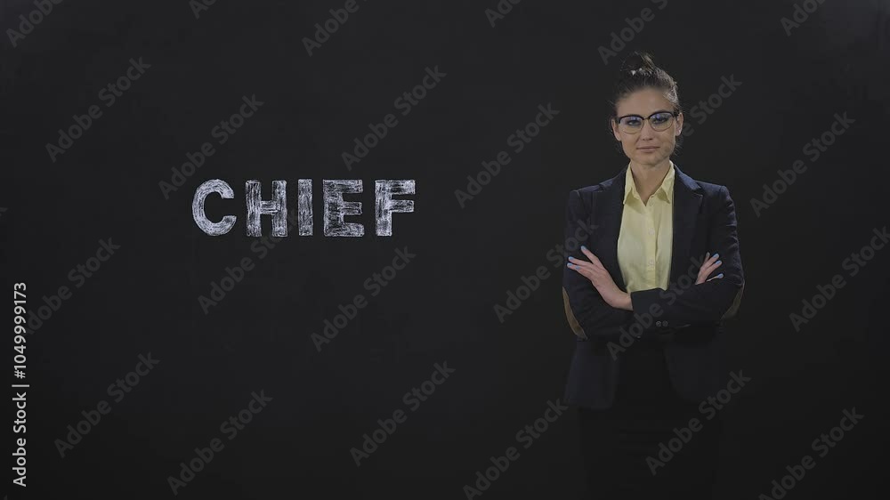 A chief confident business professional showcases their skills in a contemporary, modern business setting A chief confident business professional showcases their skills in a contemporary, modern business setting