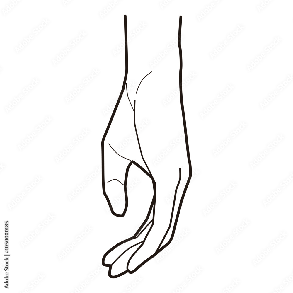 Hand in Downward Gesture Vector Illustration
Hand in Downward Gesture Vector Illustration