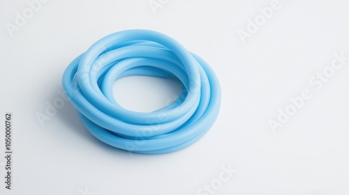 Blue Silicone Rings on Light Background