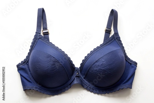 Wallpaper Mural A blue bra with lace detailing sits on a white background Torontodigital.ca