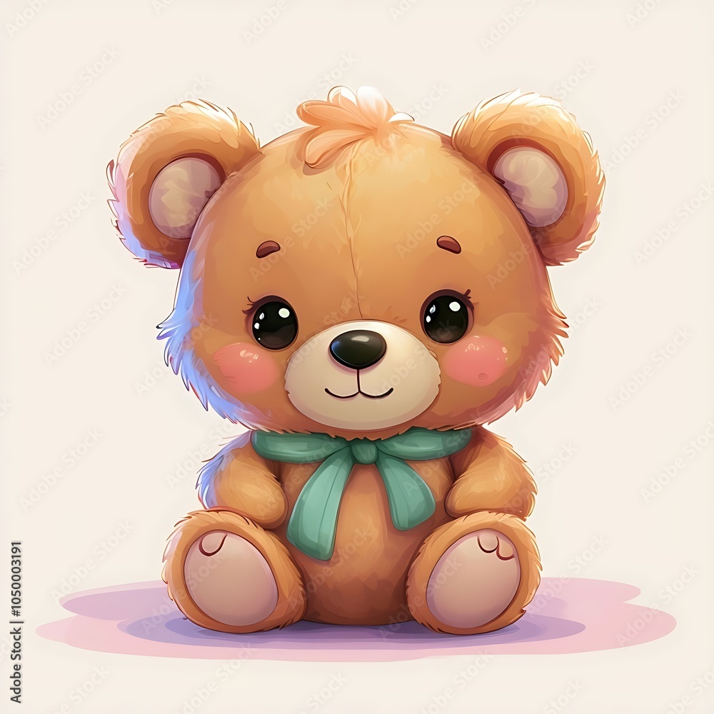 Obraz premium teddy bear with heart generative AI