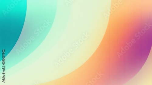 Soft Pastel Rainbow Gradient Background with Gentle Curved Lines in Minimalistic Style for a Calm and Colorful Aesthetic