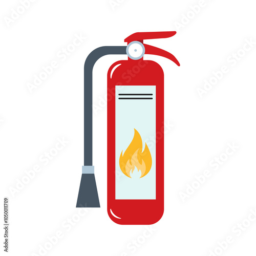 Fire Extinguisher Safety Equipment Fire Prevention Icon. vector illustration