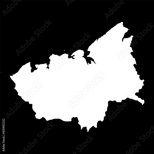 Boeny region map, administrative division of Madagascar. Vector illustration. photo