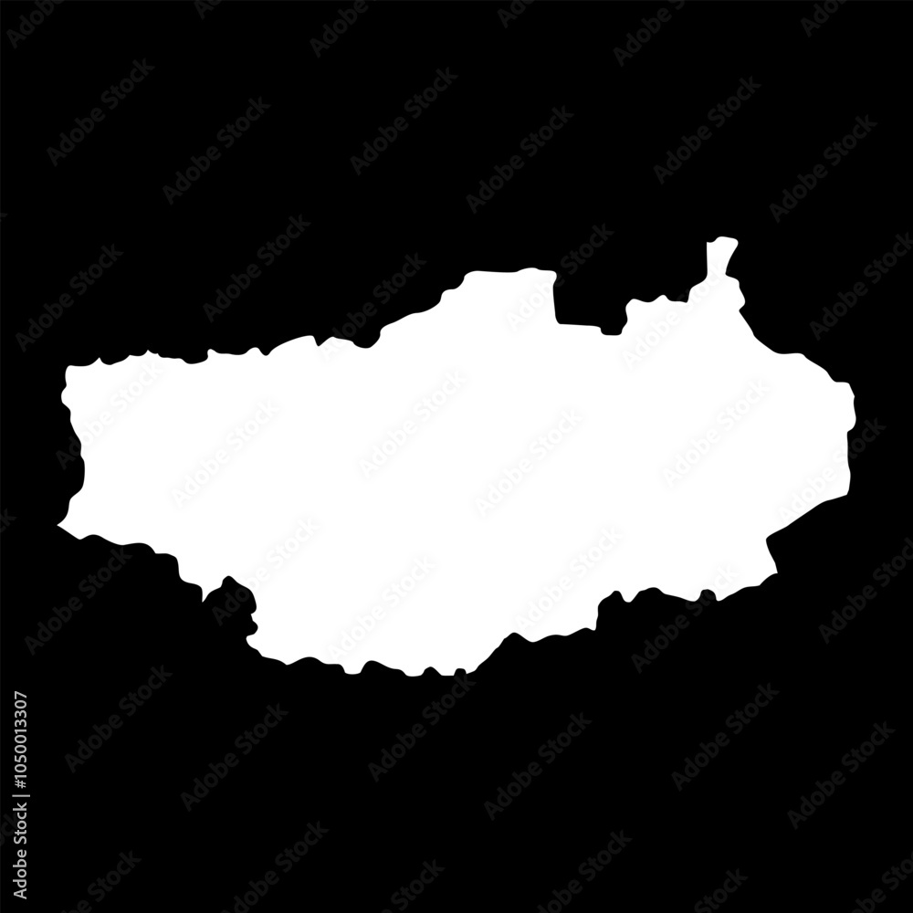 Obraz premium Vakinankaratra region map, administrative division of Madagascar. Vector illustration.