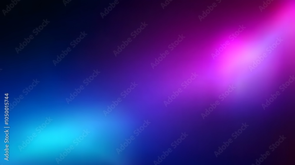 Naklejka premium High-Resolution Blue and Purple Gradient Background with Soft Light Rays, Blurred Edges, and Minimalist Design in Dark Blue, Pink, and Purple Tones