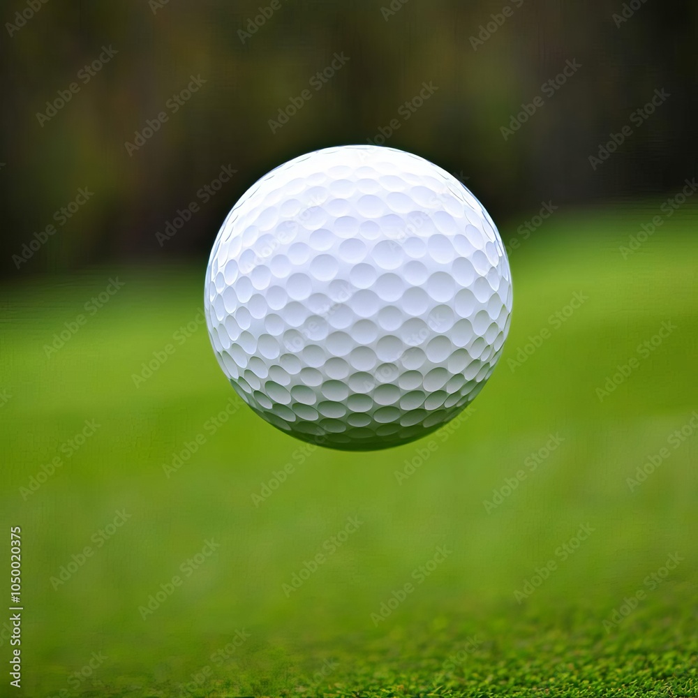 Close-up of golf ball dimples and texture as it sails through the air, soft background Close-up of golf ball dimples and texture as it sails through the air, soft background
