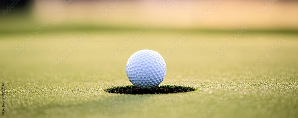 Close-up of ball spinning towards the hole, crisp grass, perfect accuracy Close-up of ball spinning towards the hole, crisp grass, perfect accuracy
