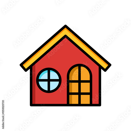 flat design house vector icon