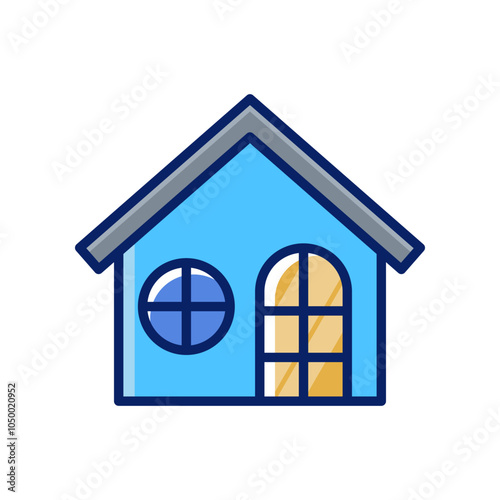 flat design house vector icon