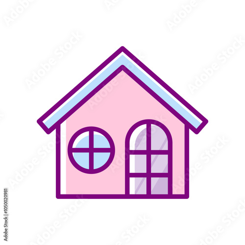 flat design house vector icon