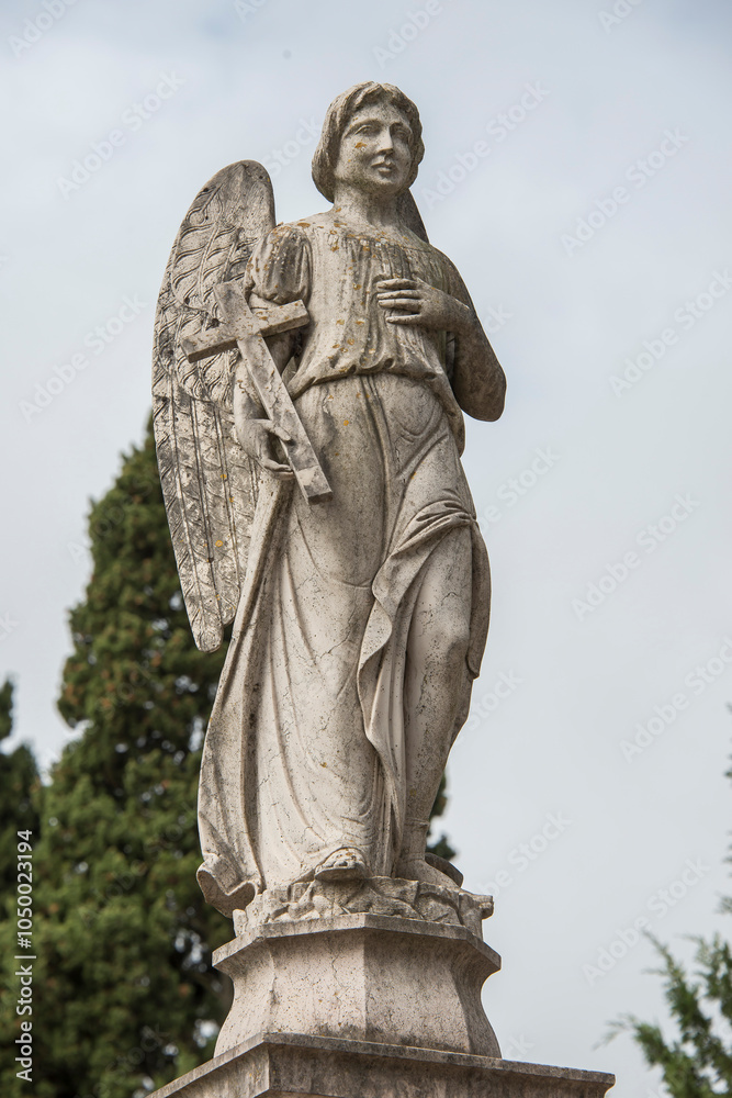 Obraz premium Friedhof, Grabstein, Statue