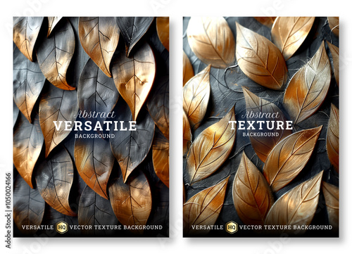 Abstract flyer template, luxury leaves art business brochure template, wedding invitation template, universal background, versatile vector background, creative brochure template, invitation template