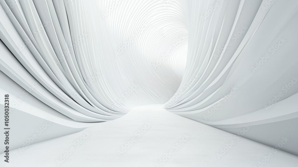 astarte.ai: Ethereal Curved Passage in Minimalist Architecture