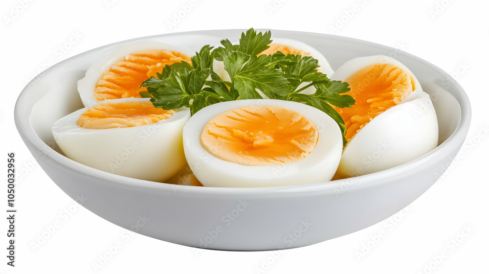Boiled Eggs with Parsley in White Bowl, hard boiled eggs, egg yolk, egg white, egg whites, egg yolks Boiled Eggs with Parsley in White Bowl, hard boiled eggs, egg yolk, egg white, egg whites, egg yolks
