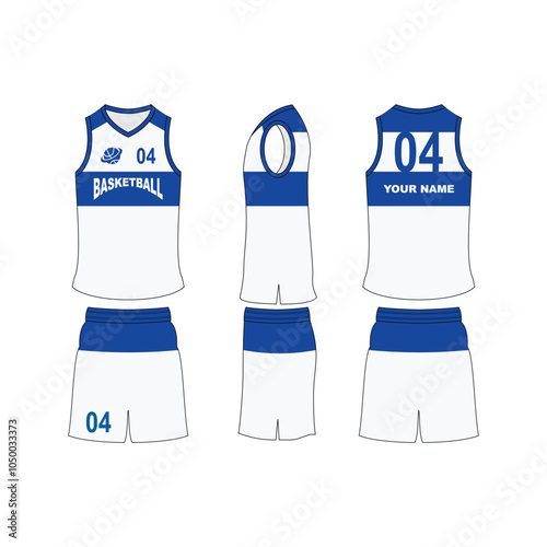 Basketball jersey set template collection.	