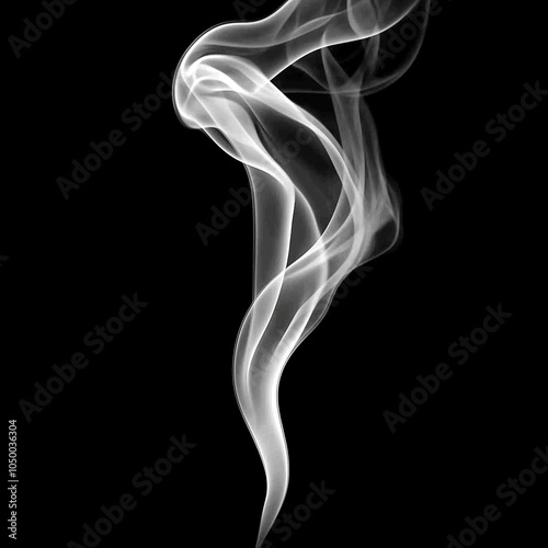 Abstract Smoke Element: Swirling, Ethereal Vapors Creating Dynamic Shapes and Flowing Motion